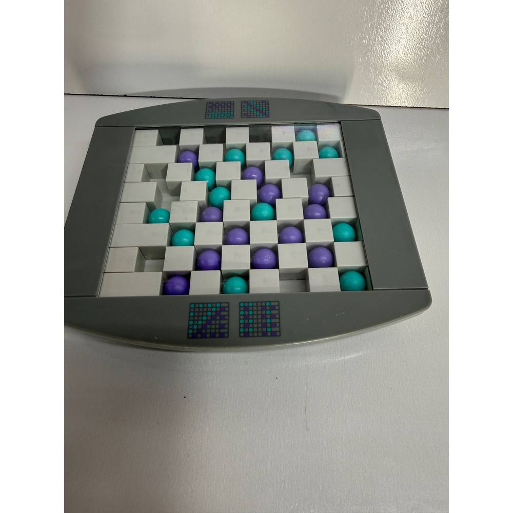 Switchback Strategy Board Game Sliding Block Marble Puzzle Teal Purple Gray